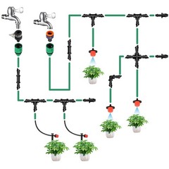 100 Pack 1/4 Inch Drip Irrigation Support Stakes, Plastic, 5.68 Inch, Barb Conne
