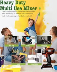 Paint Mixer for Drill 1-5 Gallon Dual-Spiral Zinc Plated Rust-Free