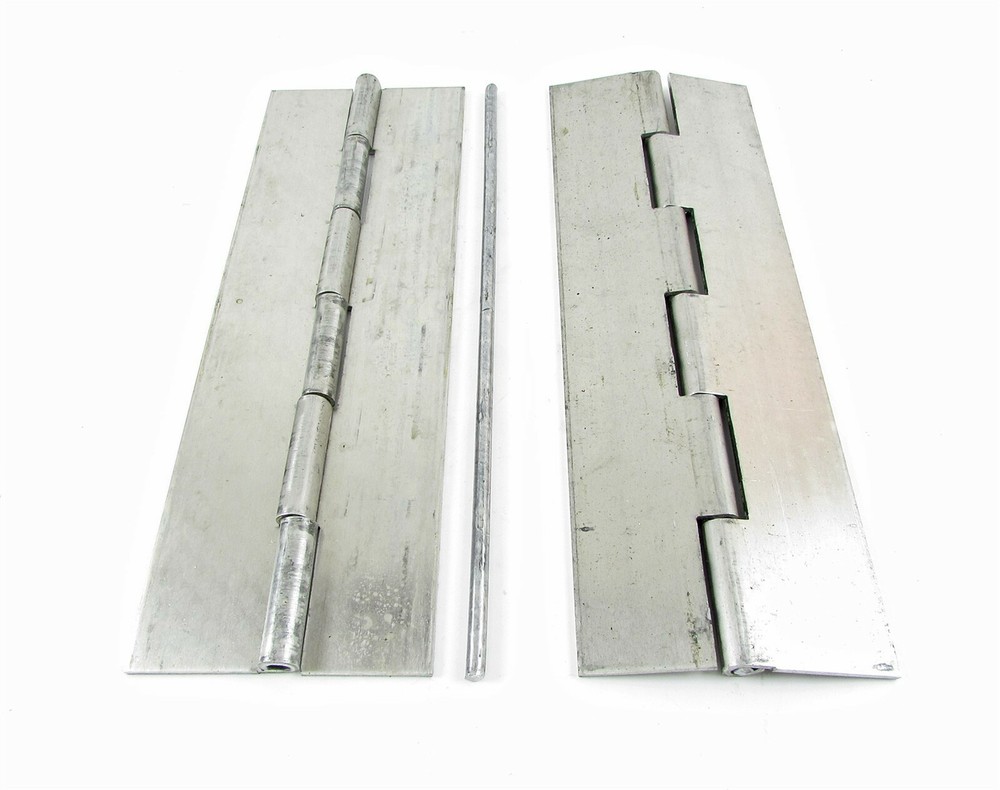 Pair of Hinges – 12″ (L) x 4-1/16″ (W), 0.115″ Thick, No Hole, Removable Pin