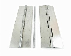 Pair of Hinges – 12″ (L) x 4-1/16″ (W), 0.115″ Thick, No Hole, Removable Pin