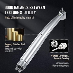 Sibodent E-generator Dental LED Fiber Optic High Speed Handpiece 4 Holes YBM
