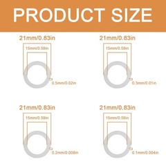 M15X21Mm Steel Shim Set 48Pcs â€“ Large Diameter Precision Washers 0.1/0.2/0….