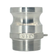 1-1/2″ 1.5″ inch Type F Camlock Male Adapter to Male NPT Stainless Steel Fitting