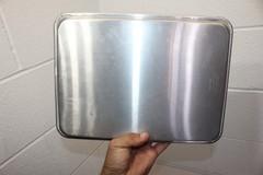 Professional Winco ALXP1013 1/4 Sheet 20 Gauge Aluminum Sheet Pan Baking Tray