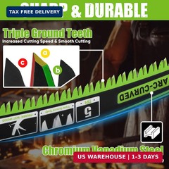 9.5-Inch Arc Curved Reciprocating Saw Blades Set with Storage Box – 5 Piec