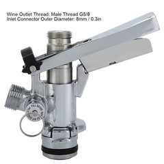 G5/8 U-Shaped Beer Keg Coupler Stainless Steel Dispenser for Home Bar & Restaura
