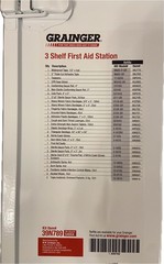 Grainger 100 Person First Aid Station 54554 Metal, Wall Mounting, EXP 2026-03-31