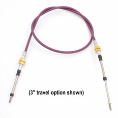 4 Series Push-Pull Cable, Combination Hubs, 1/4-28 Rods, (choose travel option)