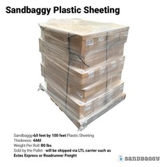 4 Mil, 40′ x 100′ Black Plastic Sheeting Roll-Poly Visqueen|USA Made – Sandbaggy