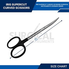 Supercut Iris Scissors Curved Surgical Instruments 4.5″ Stainless German Grade