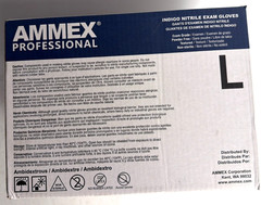 [NEW] (AINPF46100) AMMEX Professional Indigo Nitrile Exam Gloves, Powder-Free, L