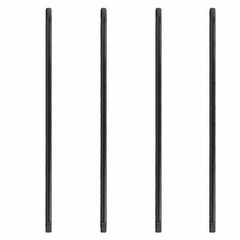 1 in. X 72 in. Black Pipe 4 Pack