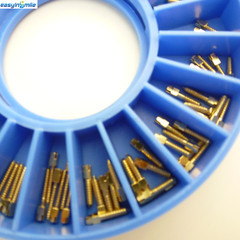 120pcs Dental Screw Post Gold Plated S -XL Size Completed Kit Refill Easyinsmile
