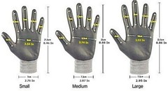 3M Nitrile Rubber Coated Nylon Work Gloves, Thin, Washable Bulk 10 Pack Grey