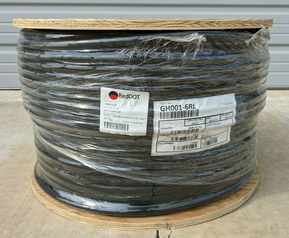 560′ ft Spool EZ Clip Aeroquip AC Hose #6 GH001-6 78R8456SP