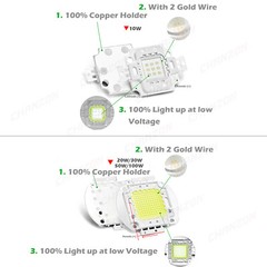 18 Colors Uv Ir Smd Led Chip Diodes 10W 20W 30W 50W 100W Emitter Bulb Components