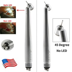 1-5 Dental 45° Degree LED E-generator /High Speed No LED Handpiece 4Hole fit NSK