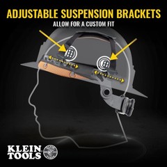 Klein Tools 60626 Vented Full Brim KARBN Hard Hat Type 1 Class C 4-Point