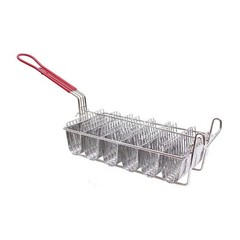 Tablecraft TB60 12″ x 6 1/2″ x 1 1/2″ 6 Taco Shell Fryer Basket Nickel Plated