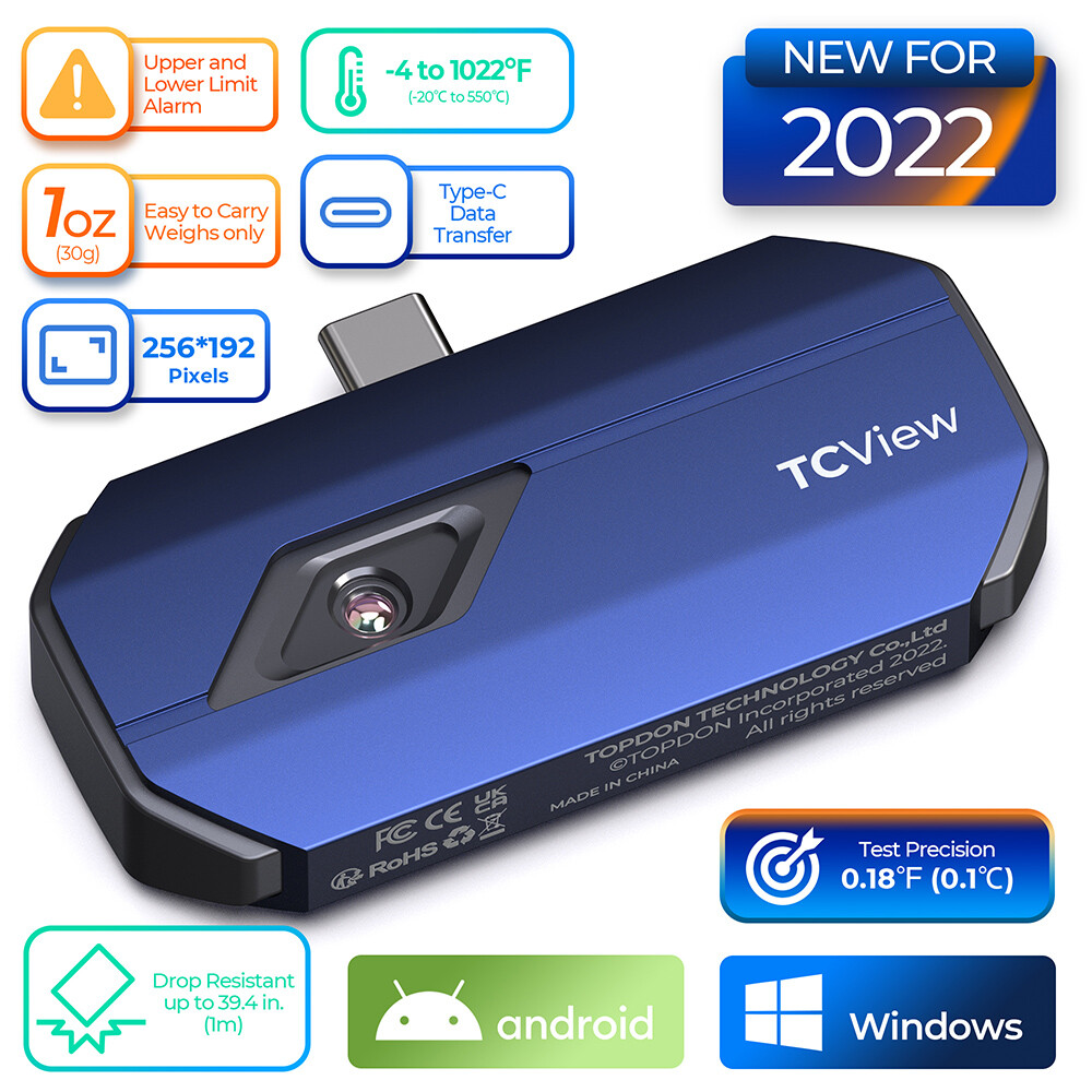 Thermal Camera for Android ONLY TOPDON TC001 256×192 IR High Resolution US Stock