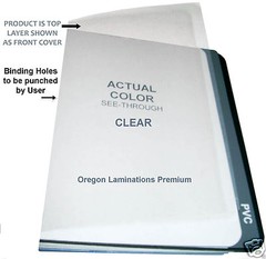 10 Mil Clear Report Covers 8-1/2 x 11 [100/pk] Plastic Binding Sheets unpunched