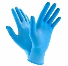 Nitrile Durable Rubber Hand Gloves / Powder Latex Free (Medium Size) Blue