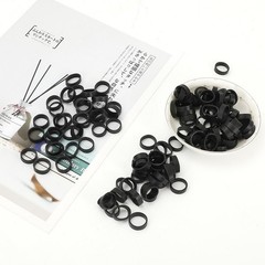 Small Rubber Bands – 100 Pieces 0.5 Inch Mini Black Elastic Cord Bands Strong…