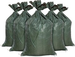25 Green Empty Sandbags For Sale 14×26 Sandbag Sand Bags Bag Poly