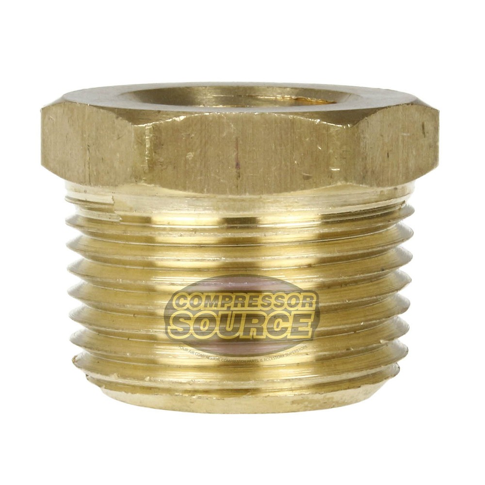 3/4″ x 3/8″ Male NPTF x Female NPTF Hex Bushing Reducer Solid Brass Pipe Fitting