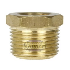3/4″ x 3/8″ Male NPTF x Female NPTF Hex Bushing Reducer Solid Brass Pipe Fitting
