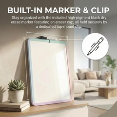 Dry Erase Board, 14.1” X 11” Whiteboard Small White Board, Magnetic White Board