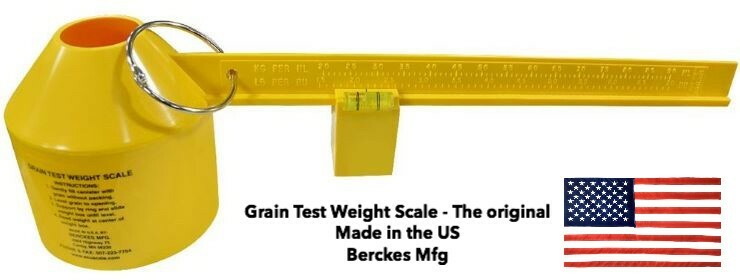 Grain Test Weight Scale. Lbs per Bushel and Kg per hL. Made in the USA. Original