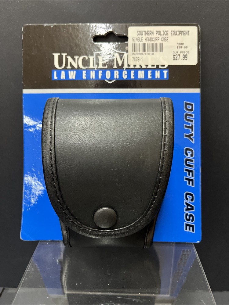 Uncle Mike’s Law Enforcement Duty Cuff Case #7478-1 NEW Black Leather