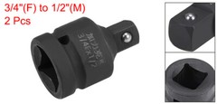 2pcs Impact Socket Adapter and Reducer 3/4″ Female to 1/2″ Male Cr-Mo