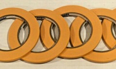 Tape Logic® ORANGE Masking Tape 1/4″ X 60 yards (4.9mm) T93100312PKD 12 Rolls