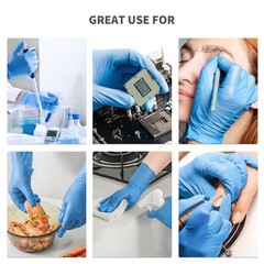100 Pcs Disposable Nitrile Gloves – Blue, Latex-Free, Powder-Free, Small to XL