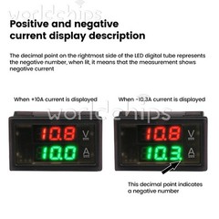 DC0-300V 50/100/200/400A Digital Current Voltage Meter Hall Ammeter Voltmeter
