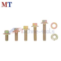 521x Flanged Hex M6 M8 M10 Silver Flange Bolts Assortment Kit for Industrial use