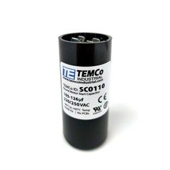 TEMCo 105-126 uf/MFD 220-250 VAC volts Round Start Capacitor 50/60 Hz -Lot-2