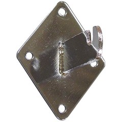 Dazzling Displays Chrome Gridwall Mount Brackets For Grid or Slatgrid Panels – B
