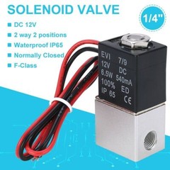 2PCS 1/4″ Fast Response Electric Air Water Solenoid Valve 12V DC Normally Closed