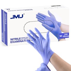 1200/CASE JMU Medical Nitrile Exam Gloves 3.5 Mil Latex & Powder Free, XS/S/M/L