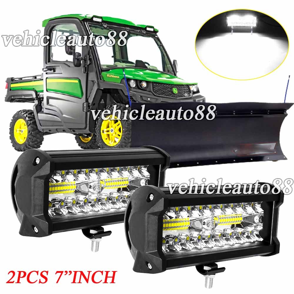 Fit John Deere Gators 835M, 835R, 865M, 865R 12V 7″ LED Spot flood work lights