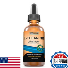 SBR Nutrition Liquid L-Theanine Drops Vegan Alcohol-Free Non-GMO Calm Focus Slee
