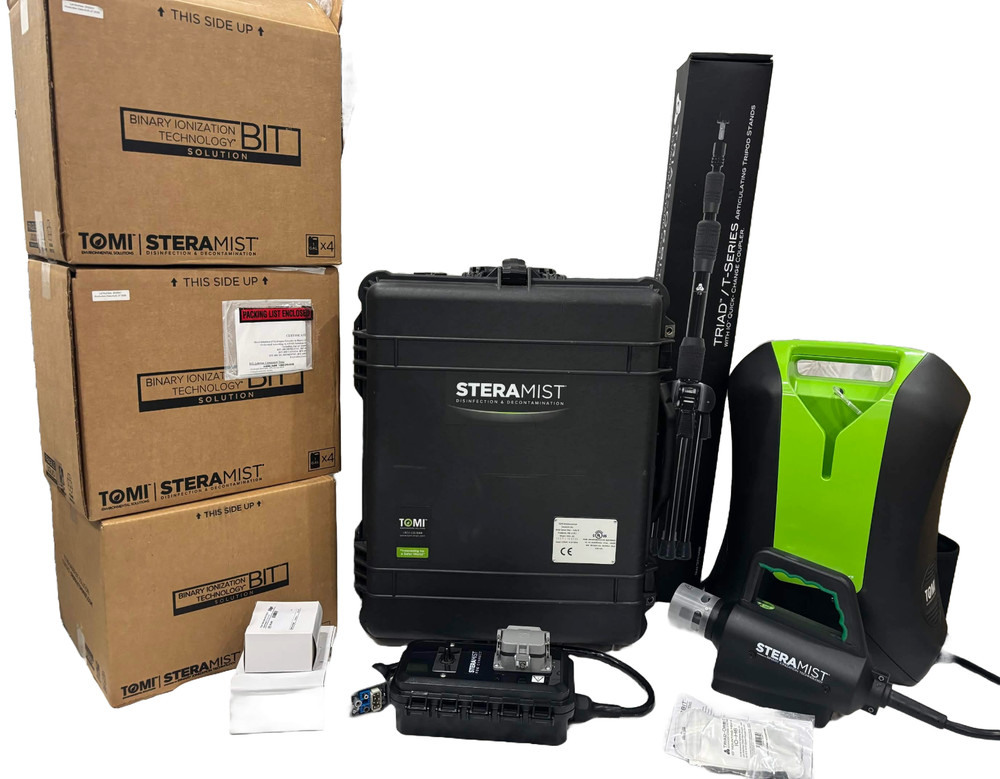 TOMI SteraMist SteraPak S-PAK-100 + Surface Unit HHA-103 + 16 BIT Bottles Tripod