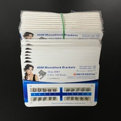 Dental Orthodontic Metal Bracket MIM Monoblock Mini MBT 022 345 Hooks Mesh Base