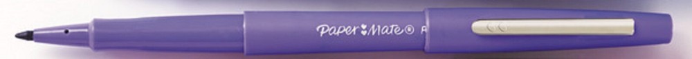 Paper Mate Flair Felt Tip Gumdrop Grape Medium Point Pen Metal Clip 12 Pens New