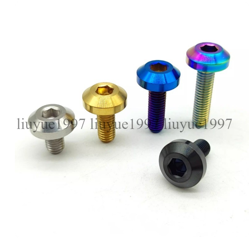 Titanium Bolt M6 M8 Hex Head Ti Screw for Bike Motorcycle 12 15 20 25 30 35 40mm