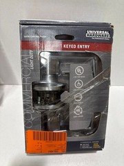 Universal Hardware Commercial Flat Lever Keyed Entry Satin Chrome Finish UH40019