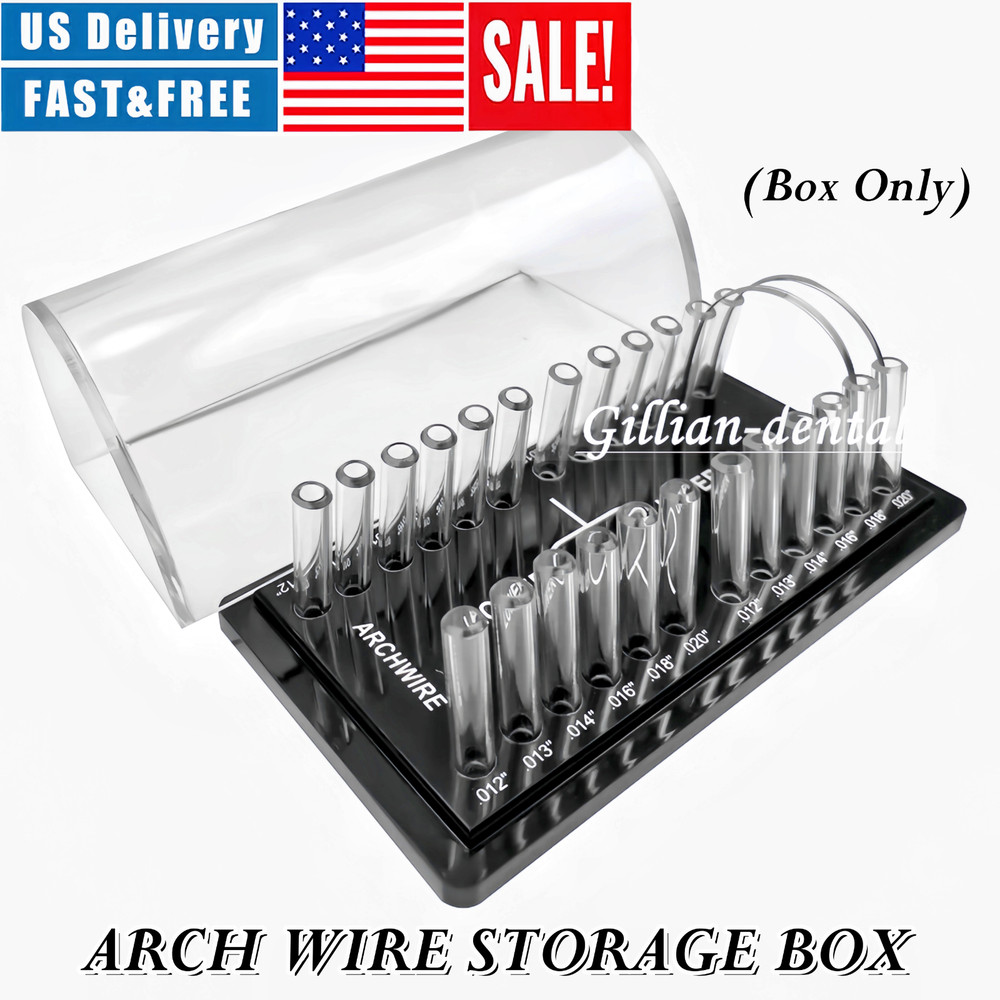 Dental Orthodontic Arch Wire Storage Box Archwires Organizer Holder Round Cases